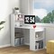 48" Computer Writing Desk with Bookshelf with Storage Shelves for Home Office Study Room